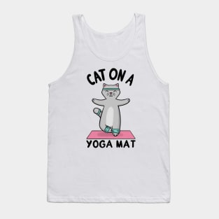 Cat on a Yoga Mat Tank Top